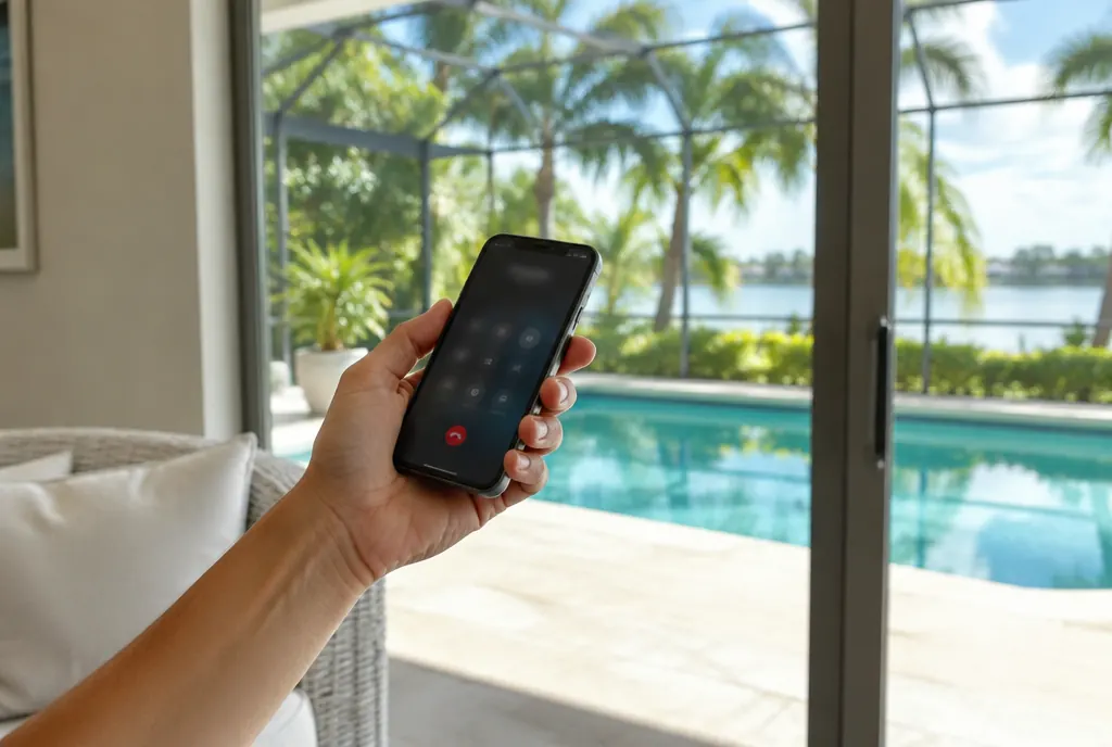Homeowner calling the Miami pest control phone line